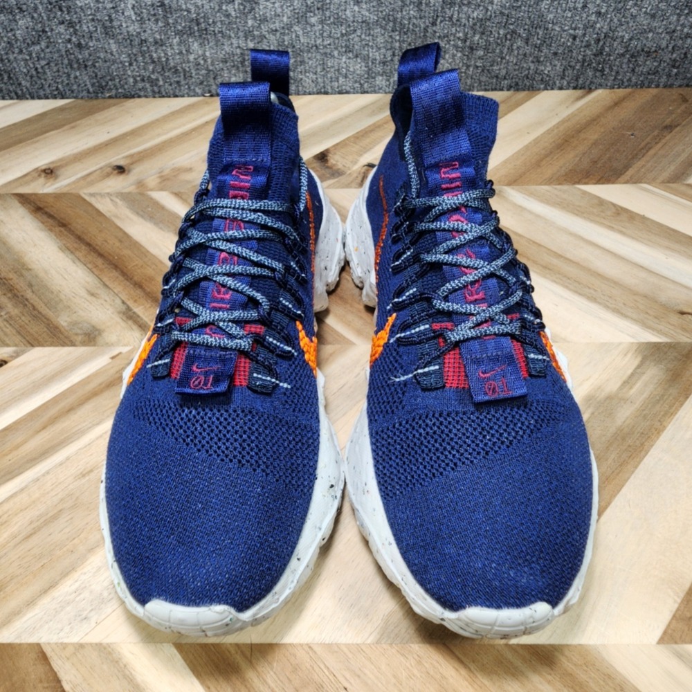 Size 8.5 - Nike Space Hippie 01 Midnight Navy Magma Orange Running Shoes - Picture 3 of 13